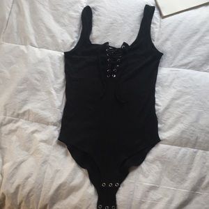 Black Laced Bodysuit